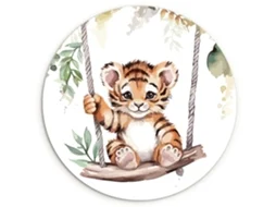 O Quadro Tigre - Animal - Crianças - Selva 150x150 Cm