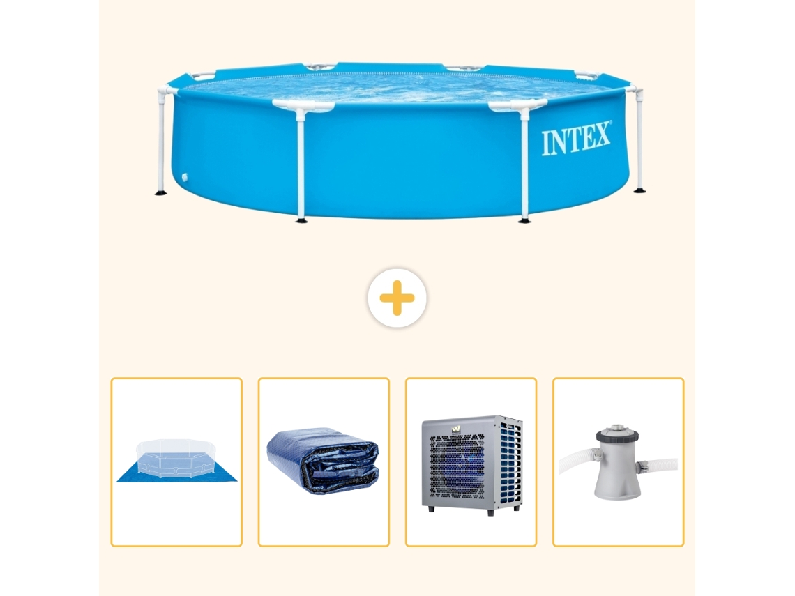 Intex Piscina Com Estrutura Redonda - 244x51 Cm - 5-peças S124