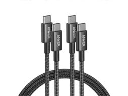 Cabo Usb c para Usb c, Pacote com 2 Unidades, 1,8 M, 100 W, Carregamento Rápido para Laptops da Série 2020 AQUAFORGE