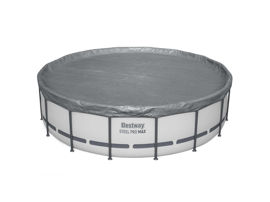 Bestway Capa Para Piscina Ø6,71 M Redondo Poliéster Cinzento
