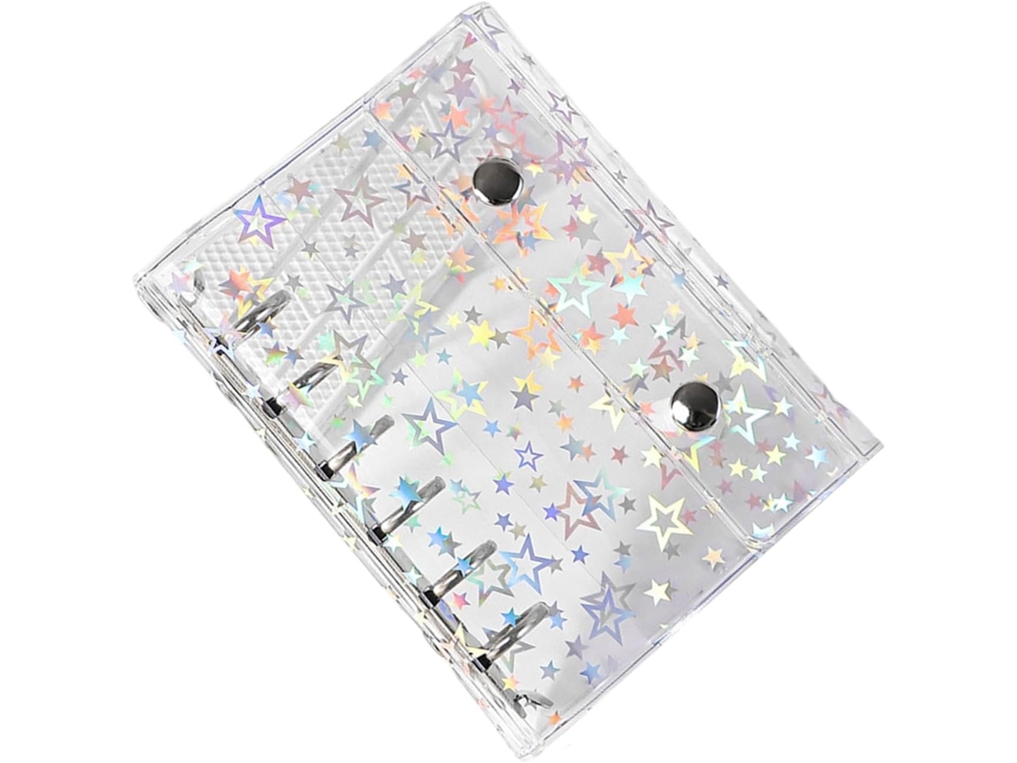 Protetor de Arquivo Transparente Com 2 Argolas E Data Brilhante Ideal Para Guardar Documentos Caderno Pressão Duplo Em
