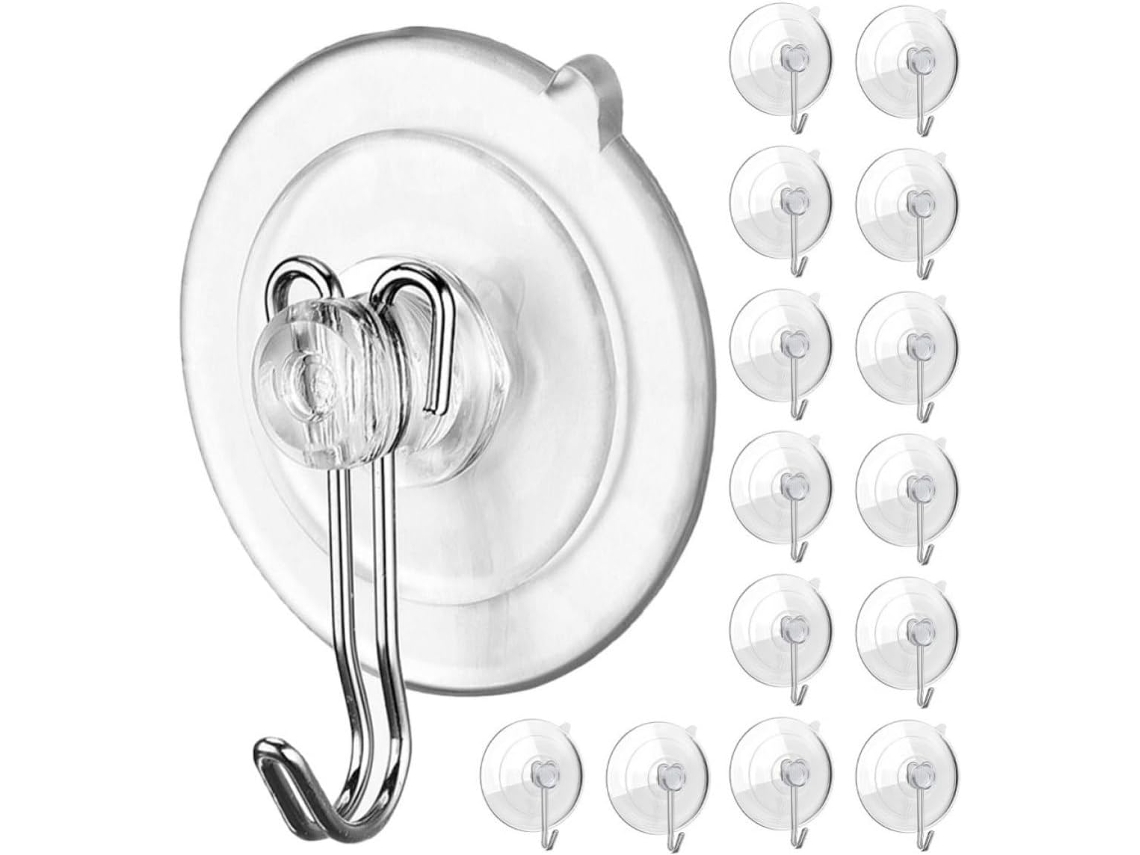 Ganchos De Sucção Grossos E Transparentes Para Banheiro Cozinha, 30