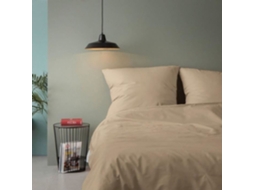 Conjunto de cama - Capa de edredom 220 x 240 + 2 fronhas 60 x 60, algodão reforçado - Bege