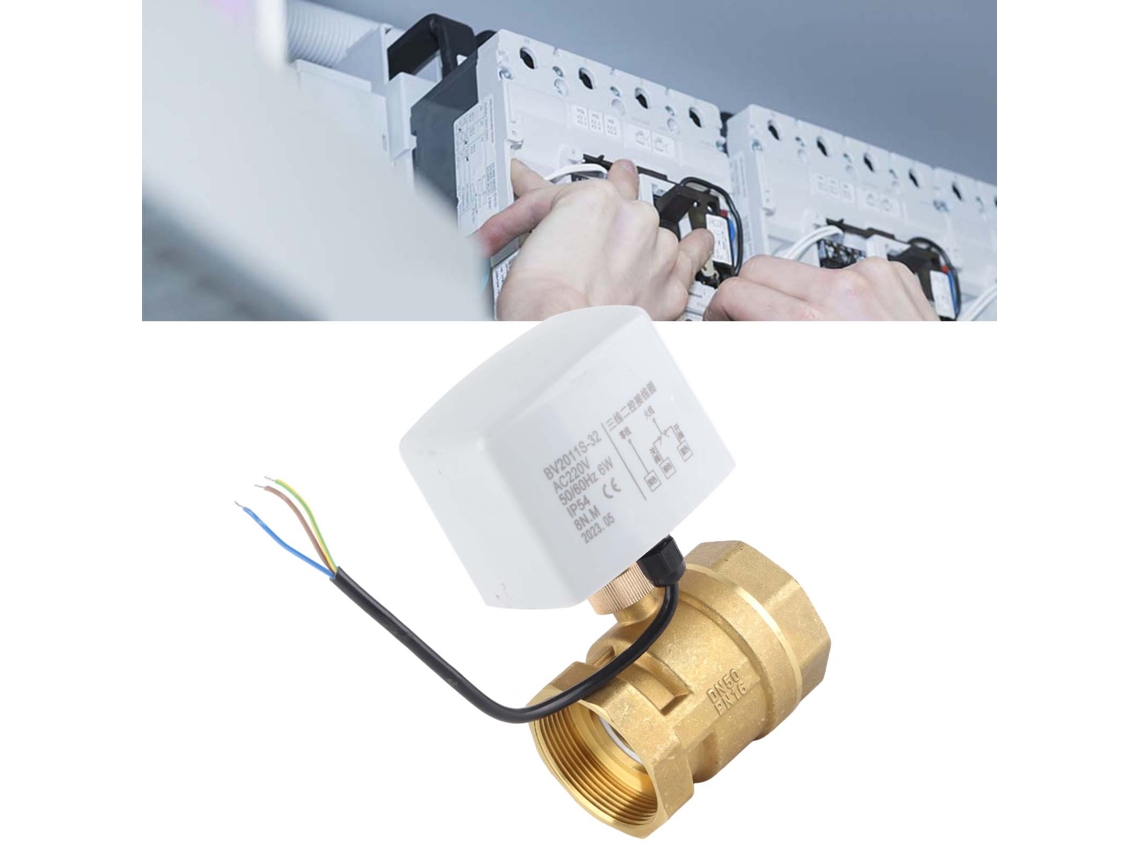 Válvula De Bola De Latão Elétrica Laxiscreed, Acionamento Por Ac220v, Diâmetro Dn50