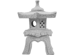 Estátua Miniatura Pagode Suporte Luminária Pequena Ornamento Asiático Arenito Decoração Jardim Pátio Criando GOKOCO