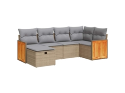 Garden Sofa Set, Garden Sofa Sets Vidaxl Bege Rattan / Vime (n/a)