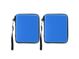 Aetheria 2pcs Estojo de Armazenamento Eva Duro para 2ds com Corda Proteção Anti choque Poeira Queda Azul