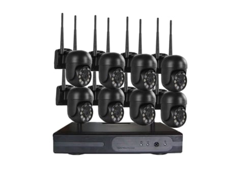 Câmara Saisiyiky Wnk618 3.0 Million Pixels 8 Channel Wireless Dome Camera Hd , Motion Detection Two Way Audio Full Color Night Vision