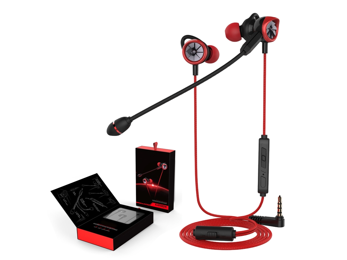 Fone de Ouvido Gamer com Microfone Duplo, Controle de Volume, Cabo de 1,4 m CHABERLU
