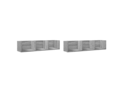 Conjunto de 2 Armários de Parede Madeira Cinza Sonoma MAISON EXCLUSIVE 75x18x16,5 cm
