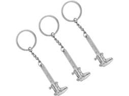 Conjunto De 3 Paquímetros Vernier Portáteis Para Chaveiro Ferramenta