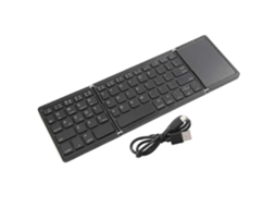 Teclado Dobrável para Viagens, Sem Fio, Triplo, com Touchpad para Jogos TAISHENGDA