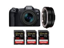 Eos R8 + Rf 24 50mm Is Stm + Ef eos R + 3 Sandisk 128gb Uhs ii 300mb/s + Ebook “20 Dicas para Fotos Que Impressionam” CANON