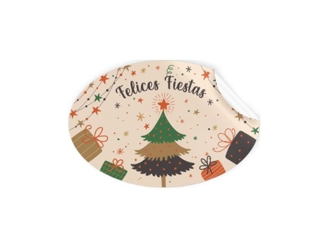 Livro Rollo 250 Etiquetas Ovaladas Felices Fiestas De Desconocido (espanhol)