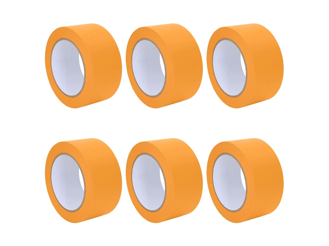 Conjunto 6 Fitas De Máscara Para Pintura Vidaxl Amarelo Papel