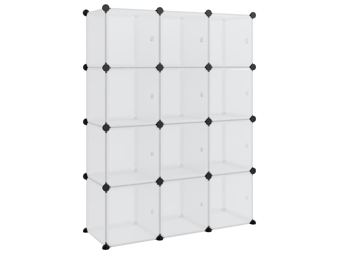 Storage Cube Organiser, Storage Cube Organisers Vidaxl Transparente Polipropileno (94 X 31.5 X 123.5 Cm)