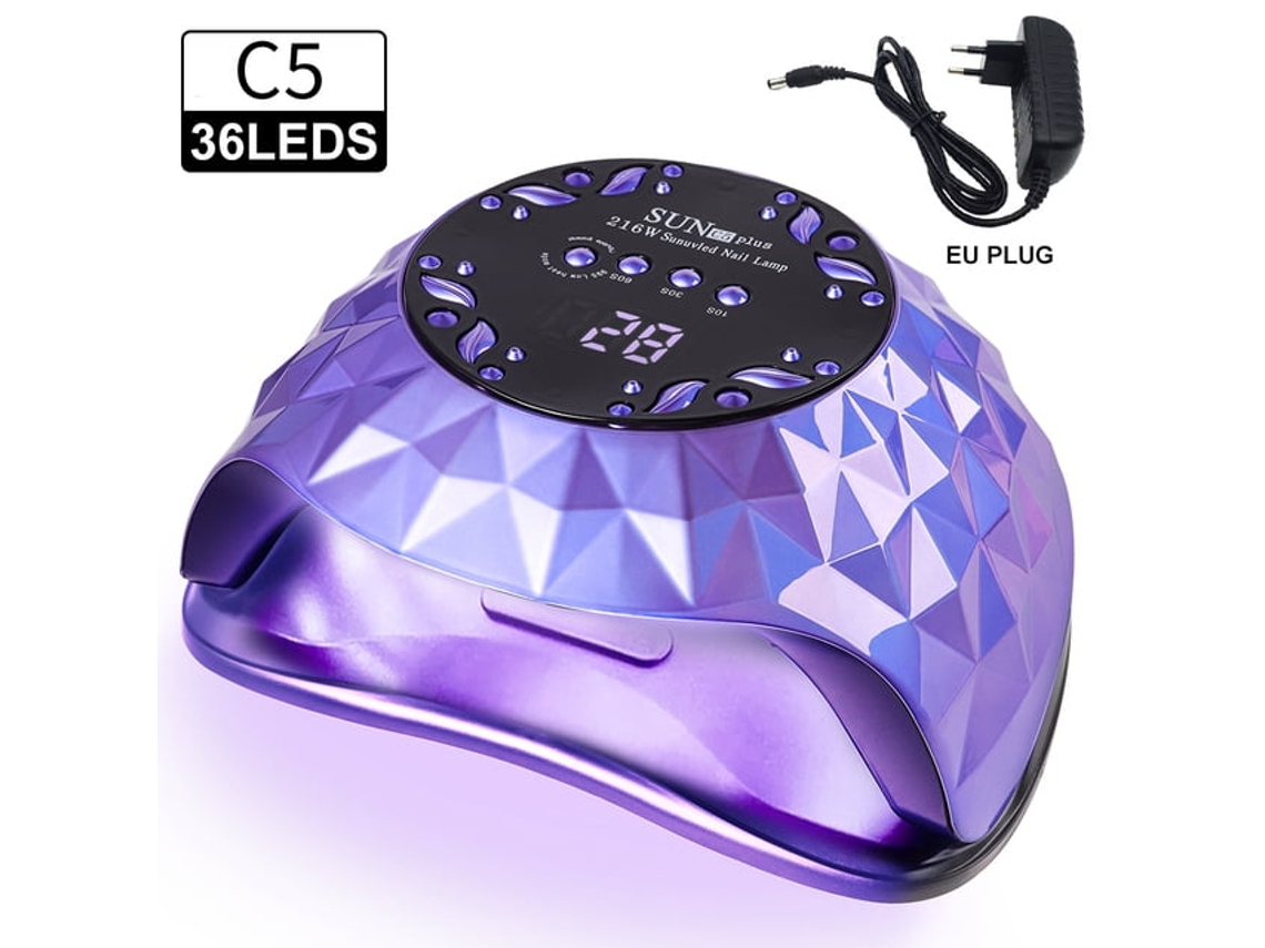 Secador De Unhas De Secagem Rápida Para Esmalte Em Gel Com 36 Leds Roxos