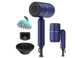 Secador de Cabelo com Difusor Iônico Portátil Profissional Acessórios para Mulh Eres Cacheado Roxo Home GOKOCO