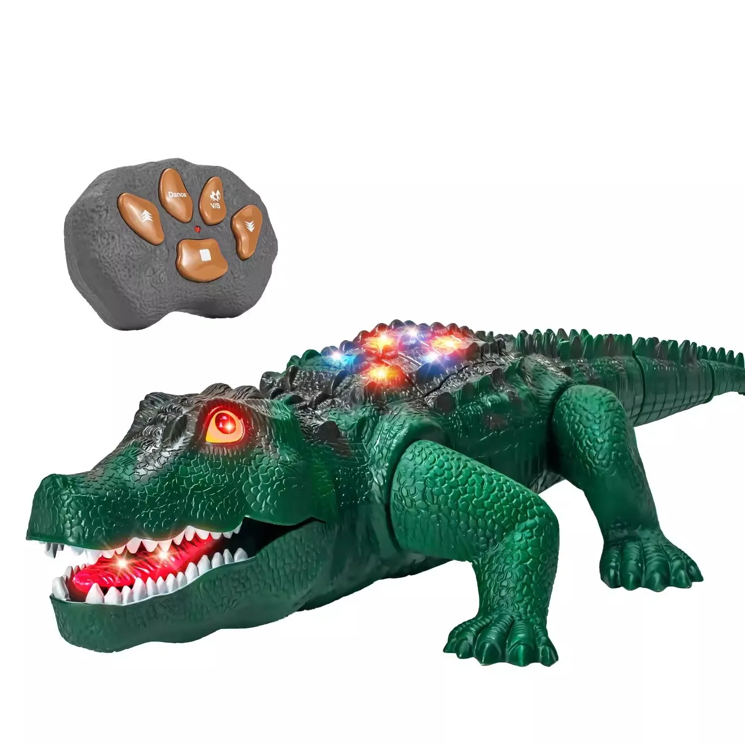 (crocodilo) Brinquedo De Crocodilo Com Controle Remoto, Um Conjunto De Brinquedos De Crocodilo Realistas Com Sons De Rugido.