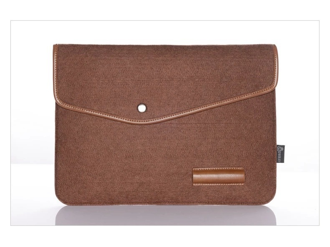 Capa Elegante De Feltro Cáqui Para Tablet/laptop 14 Polegadas Brilvibera