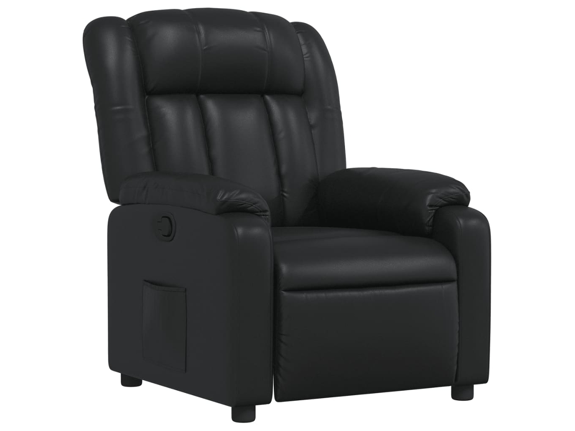 Recliner Chair, Recliner Chairs Vidaxl Preto Couro Artificial