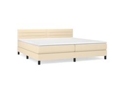 Box Spring Bed, Box Spring Beds Vidaxl Creme Tecido (200 X 200 Cm)