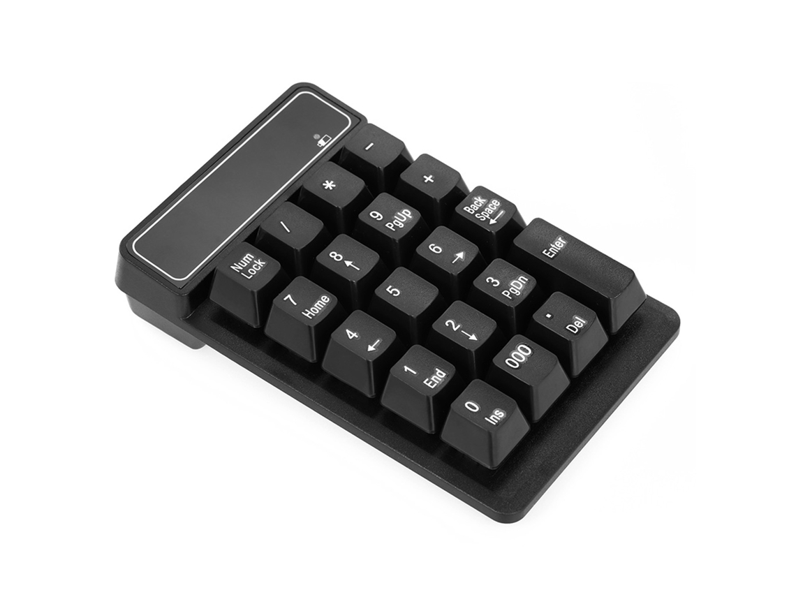 Teclado Numérico Sem Fio 2.4ghz Com Sensação Mecânica 19 Teclas Receptor Usb À Prova De Água