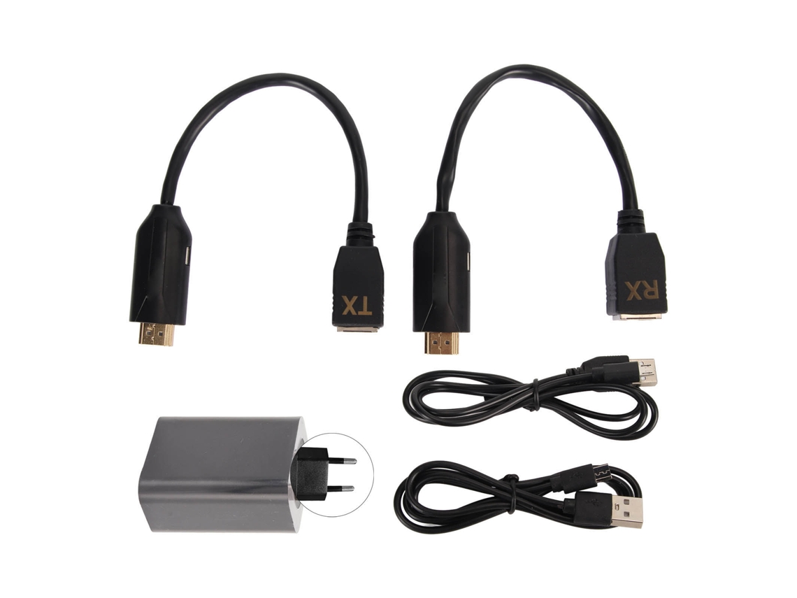 Extensor De Interface Multimídia Hd Full Hd 1080p Sobre Cat5e Cat6 Até 196.8ft Transmissor Receptor Rj45 Plugue Eu 100‑240v