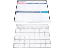 Tableau Magnétique Blanc Effaçable À Sec Planificador De Hora Utilizável Para Refrigerador Ou Comum Formato