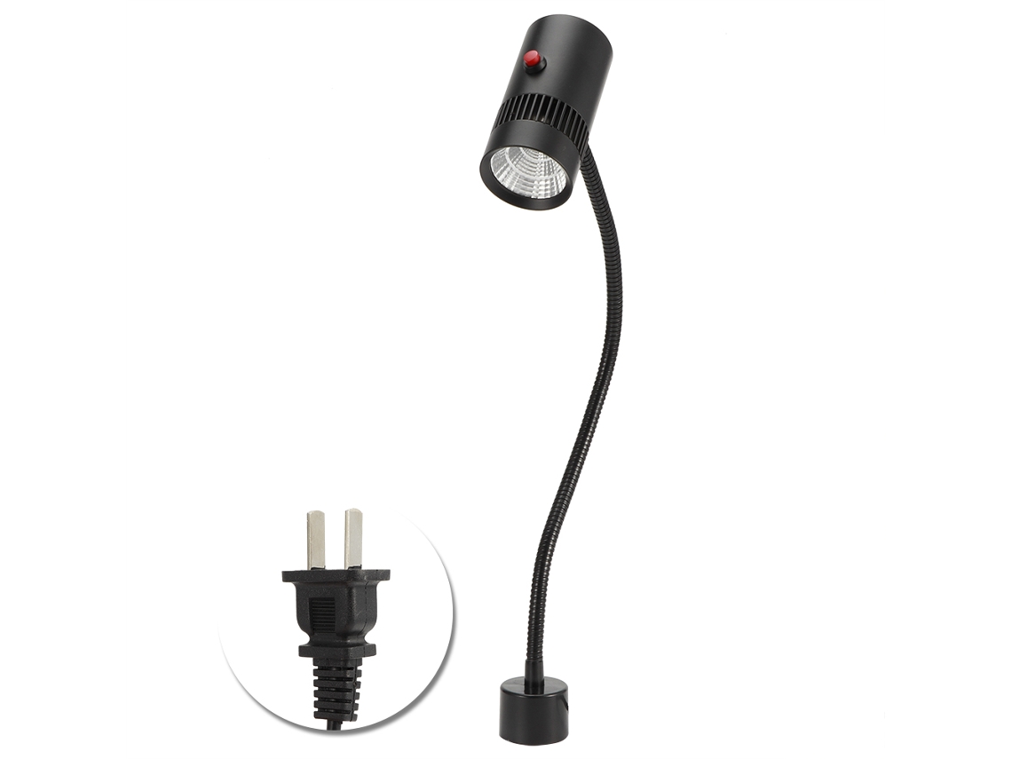 2026 luz de Trabalho Led com Base Magnética e Flexo Ajustável 7w para Máquinas de Costura, Cnc e Torneiras