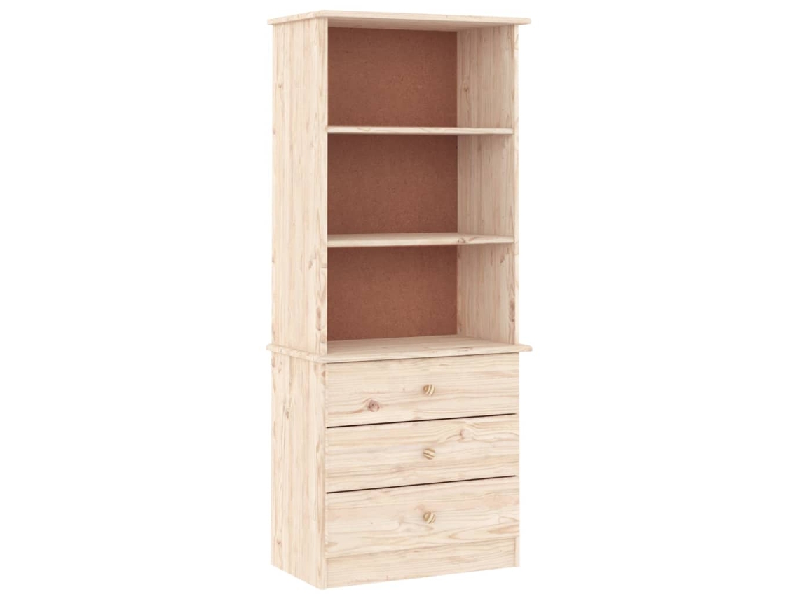 Bookcase, Bookcases Vidaxl Marrom Madeira De Pinho (n/a)