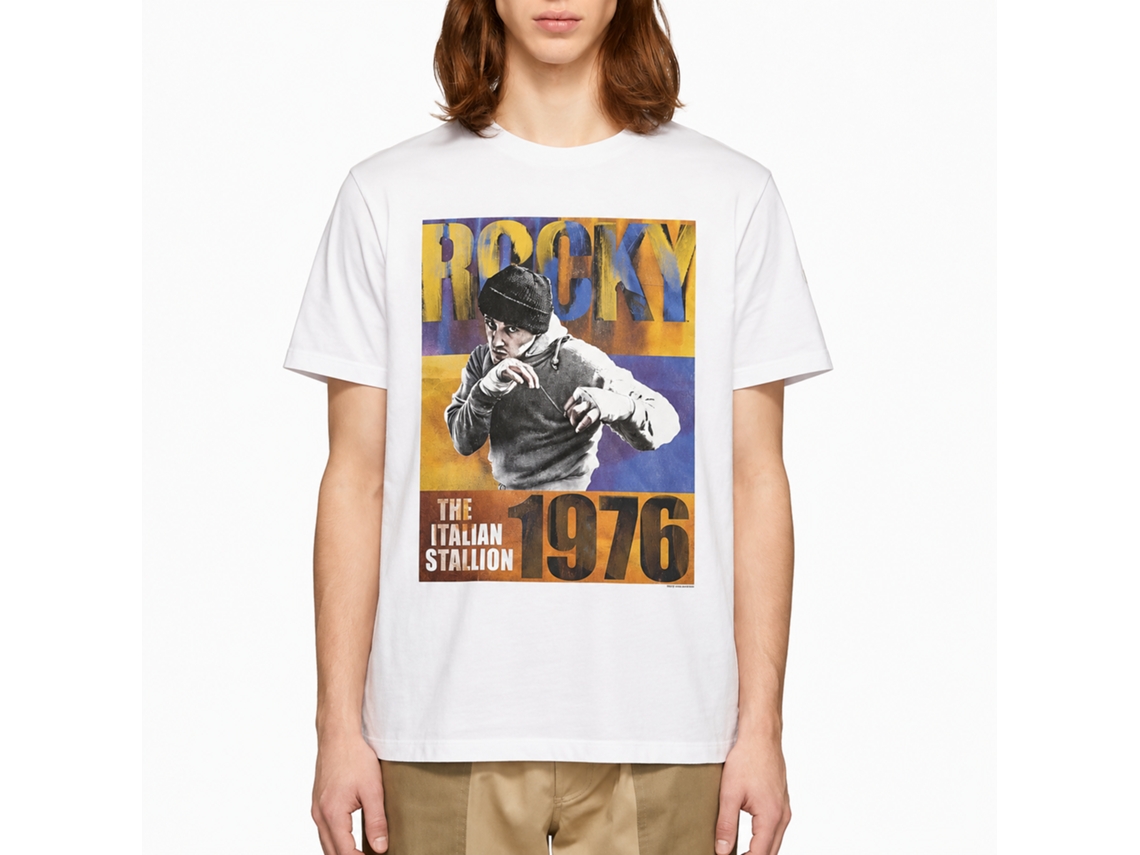 Rockinstone Rocky Movie White Adult Shirt Size:m