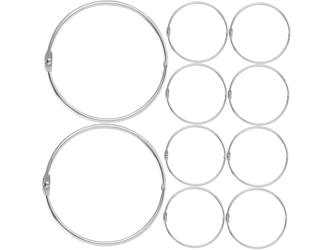 Uonlytech Conjunto De 10 Anéis Metal Resistentes Organização Arquivos Em Escritórios E Escolares