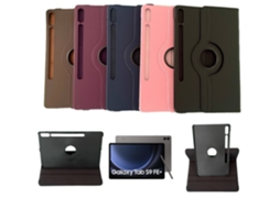 Lurelia Capa Para Samsung Galaxy Tab S9 Fe Plus, Com Rotação 360°, Preto
