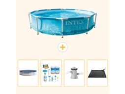 Intex Piscina Com Estrutura Redonda - 305x76 Cm - 5-peças Scb4