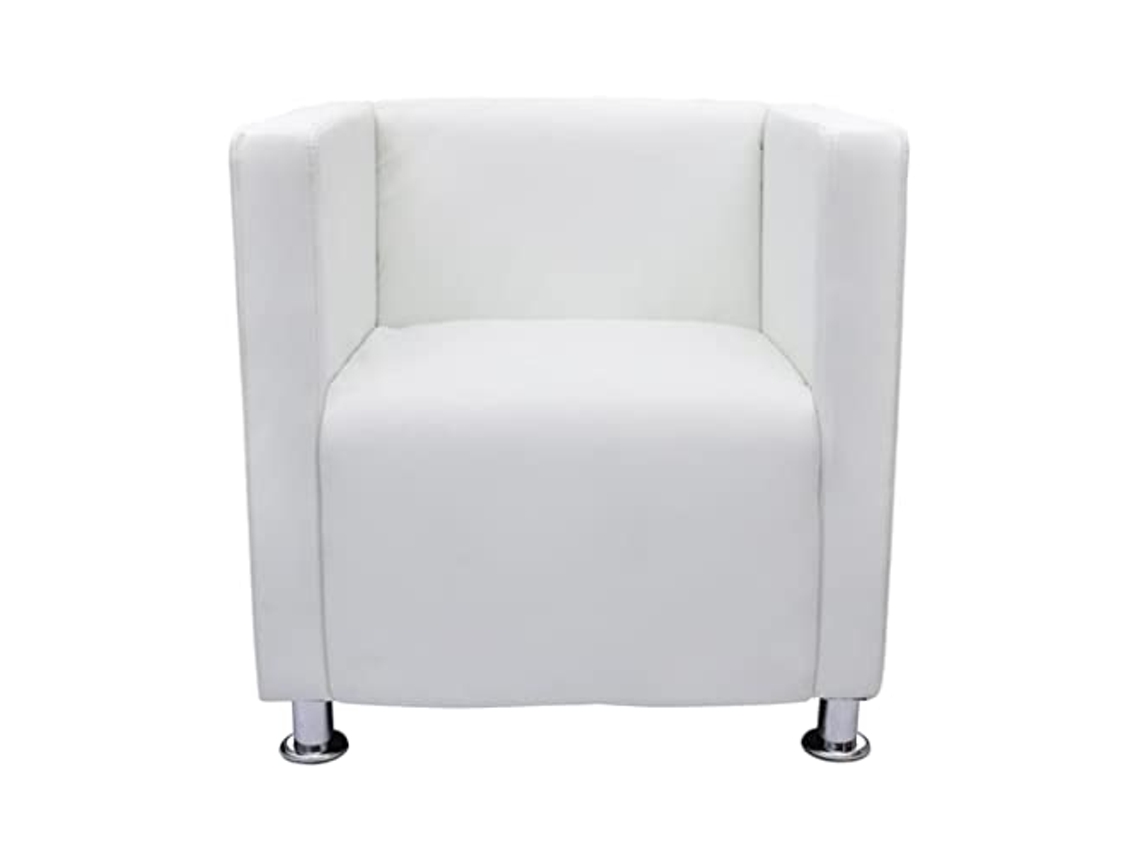 Armchairs, French Armchairs Vidaxl Branco Couro Artificial