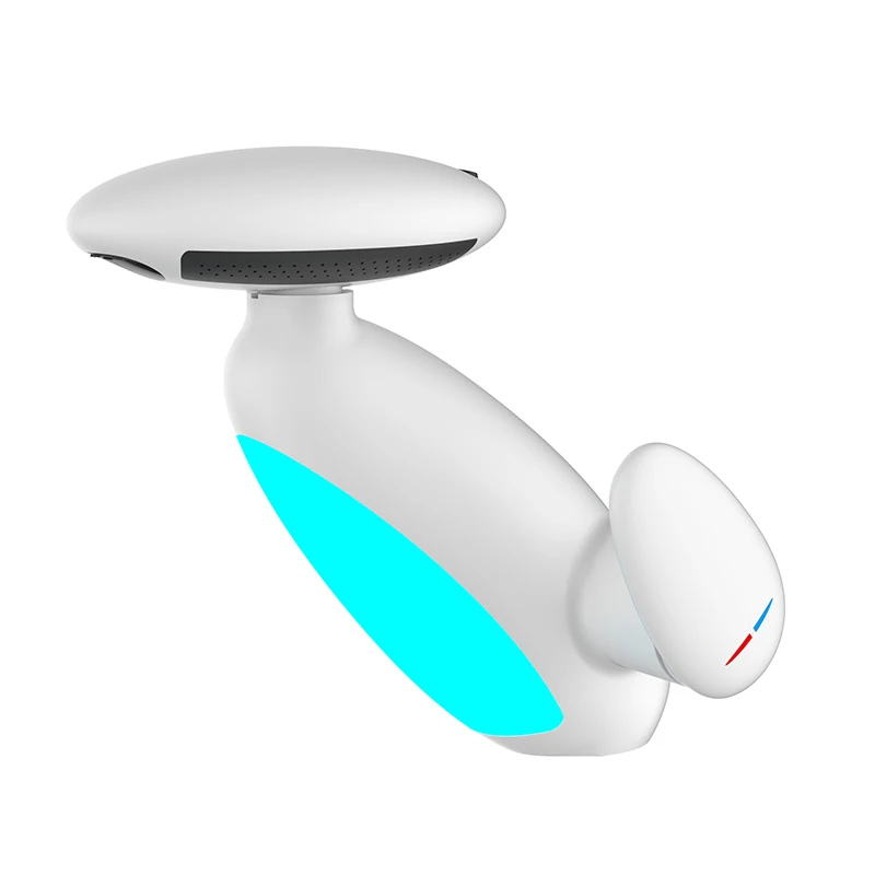 (branco) Modo De Fluxo De Água De Quatro Velocidades Com Sensor De Temperatura, Grande Luz Led E Mistura De Água Quente E Fria.