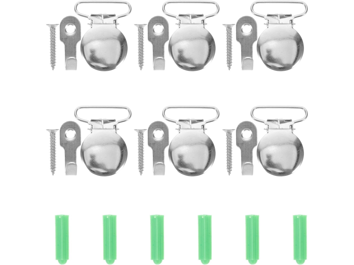 Cabilock Conjunto De 6-suportes Parede Em Ferro Para Tapeçarias E Mantas Com Design Antiderrapante, Ideal Para