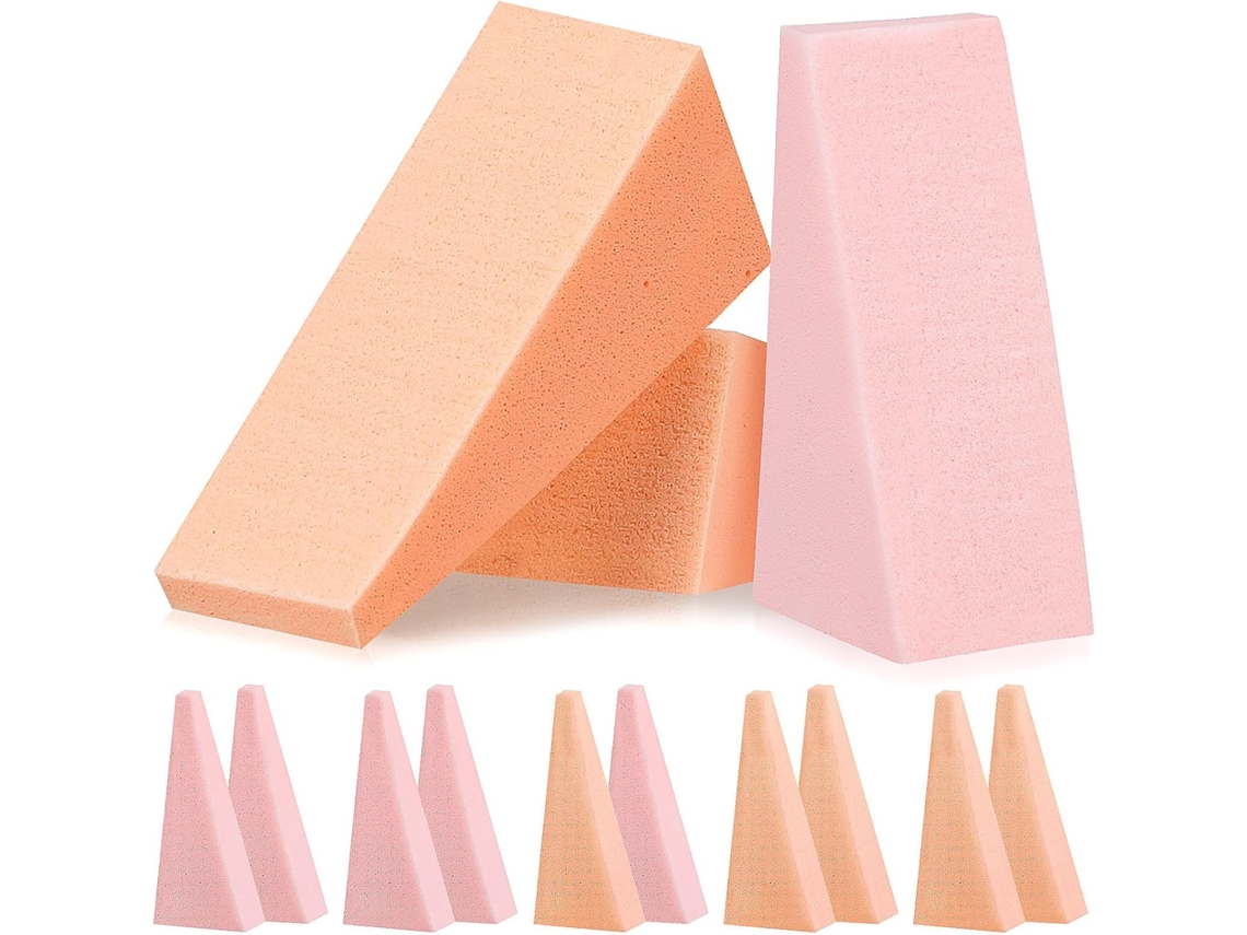 Conjunto De 96 Esponjas De Maquiagem Triangulares E Flexíveis
