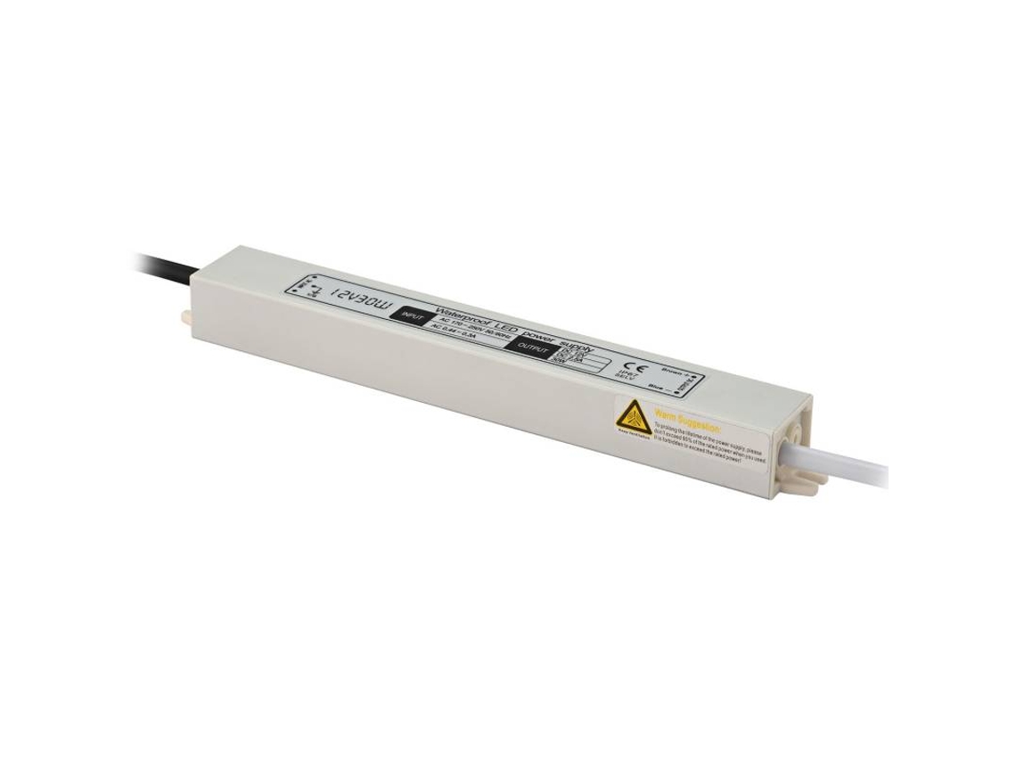 Fonte de Alimentação LEDBOX Ip67 Slim Dc12V/30W/25A