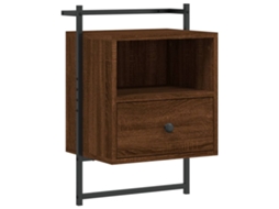 Mesa Cabeceira Parede Derivados de Madeira Carvalho Castanho MAISON EXCLUSIVE (40x30x61 cm)