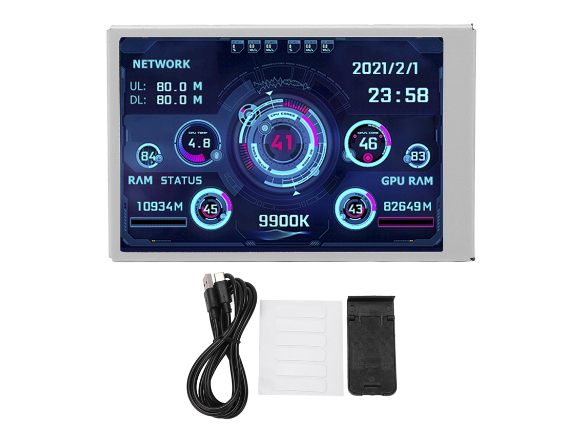 Monitor Mini 3.5 Polegadas Ips Usb Type C Tela Display para Equipamentos Eletrônicos