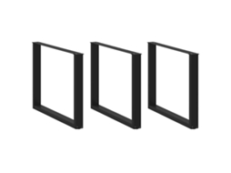 vidaXL Pernas para mesa centro formato U 2unid preto 100x(72-73)cm aço