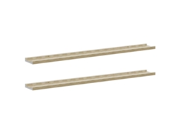 Prateleiras de Parede 2 Pcs 100x9x3cm Branco e Carvalho Sonoma MAISON EXCLUSIVE
