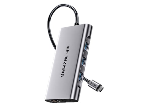 Adaptador SAMZHE Tc-Dk 10In1 Type-C a 3Usb3.0 1000Mbps Vga Aux 3.5Mm Pd100W Hdmi Sd/Tf para Huawei Mate40/P50 S20