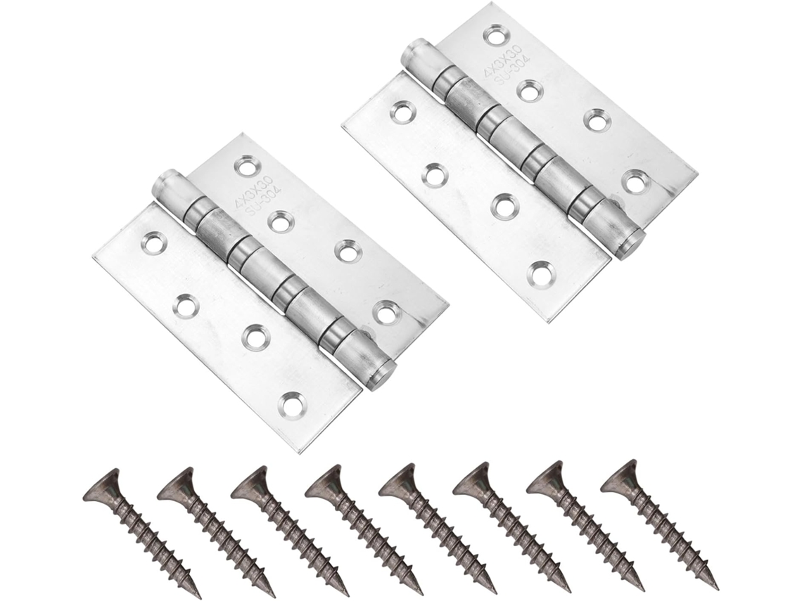 2 Dobradiças De Aço Inoxidável Para Armários, Portas Deslizantes Com