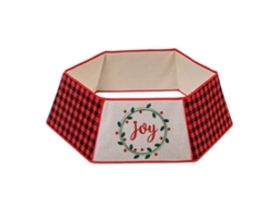 Laxiscreed Decoração De Pano Para Base De Árvore De Natal, Enfeite De Bordadura Festivo