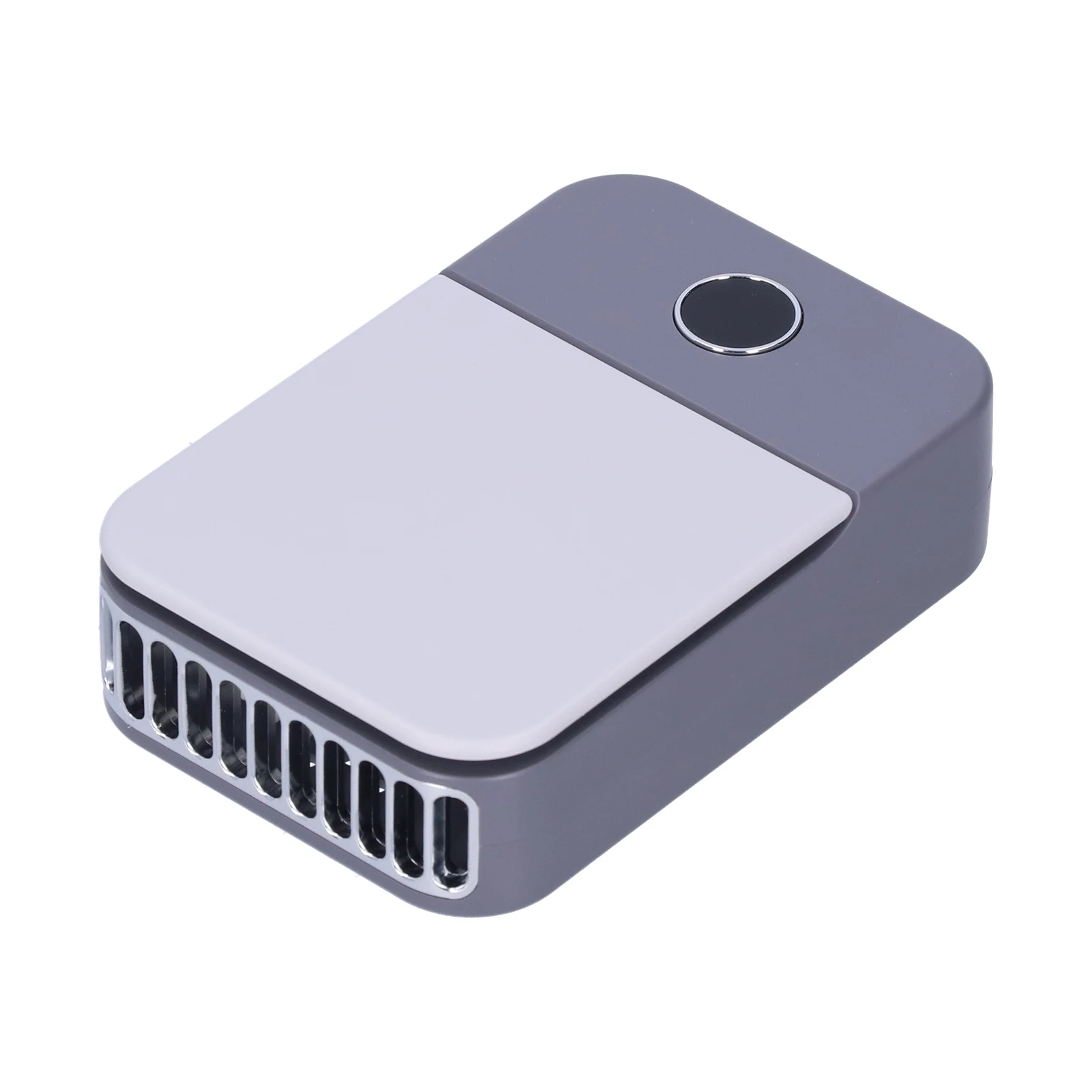 Ventilador Portátil de Pescoço com Visor Digital Led , Recarregável Via Usb MDUG (azul Marinho)