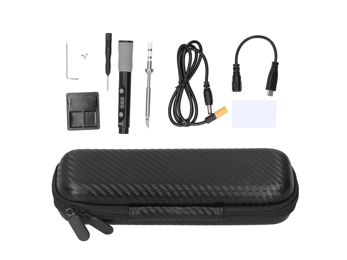 Conjunto De Soldador Eléctrico Mini Portátil Ferramentas De Soldadura Com Bolsa De Armazenamento Estendida Sqd60b