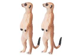 Rebe-2 Peças Modelo De Suricato Realista Brinquedos Cognitivos De Animais Estimulantes Para Criatividade Textura Única Para Crianças
